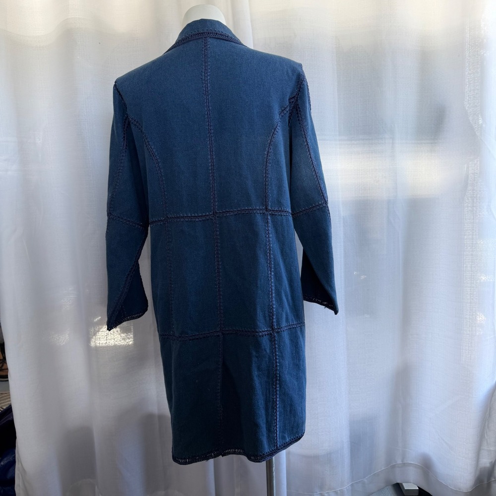 Dressbarn Denim Patchwork Longline Jacket Size 16… - image 4